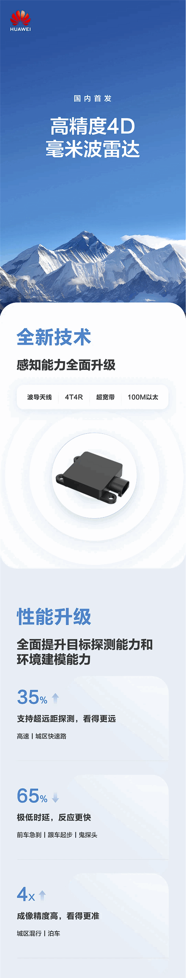 華為高精度4D毫米波雷達詳解,國內首發 280米超遠探測