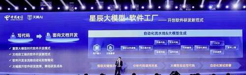 中國電信發布星辰軟件工廠：產品文檔生成代碼,國內首款破局性 AI 開發工具